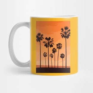 Tropical trees silhouette Mug